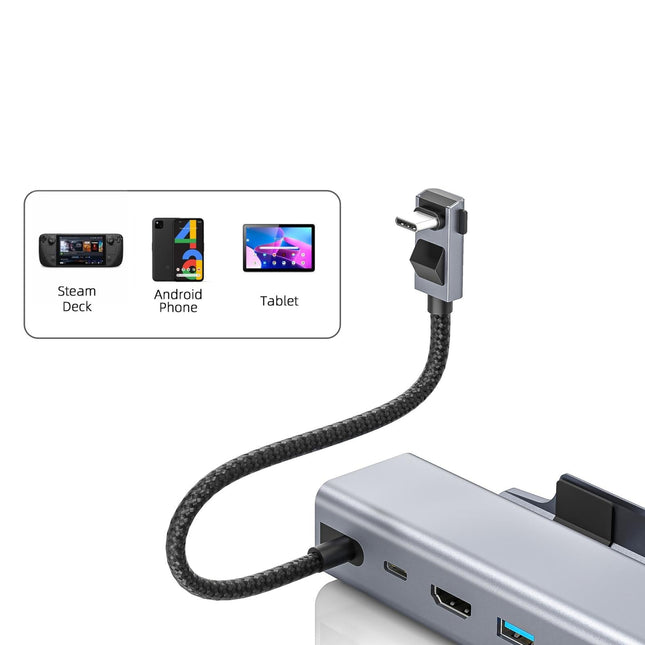 6-In-1 Docking Station For Steam Deck With Hdmi Rj45 Usb 3.0 Usb-C Pd 100W-1915197237491798018