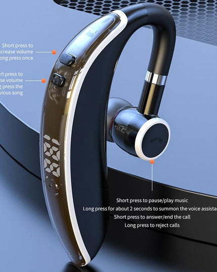 Universal Bluetooth Earphone - Single-Ear Rotating Black / White-1915196828530380806