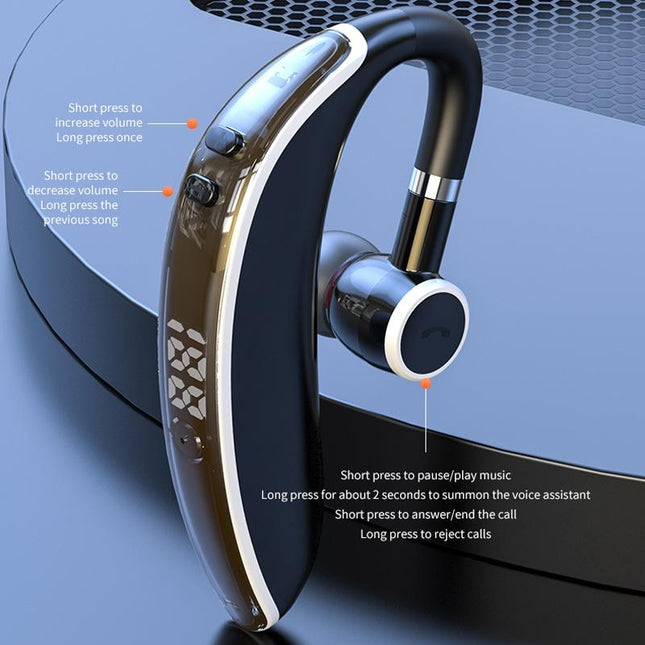 Universal Bluetooth Earphone - Single-Ear Rotating Black / White-1915196828530380806