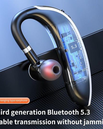 Universal Bluetooth Earphone - Single-Ear Rotating Black / White-1915196828530380808