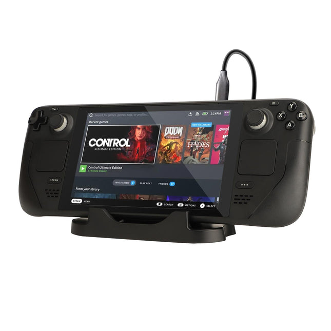 Steam Deck Console Base With Mobile Phone Bracket - Black-1915196969068924929