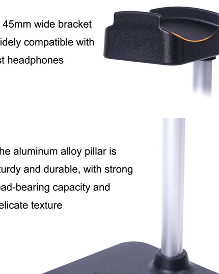 Max Hifylux Headphone Stand With Mobile Phone Holder And Storage Box - Black-1915196921895587845