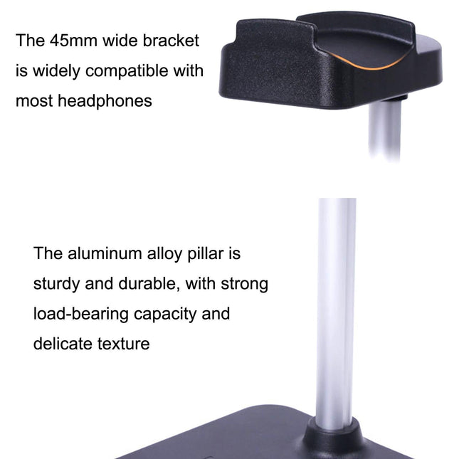 Max Hifylux Headphone Stand With Mobile Phone Holder And Storage Box - Black-1915196921895587845