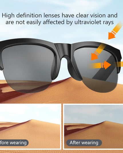 Bluetooth 5.3 Smart Sunglasses With Wireless Headset And Anti-Glare Protection-1915198115951022083