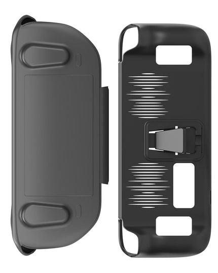 Steam Deck Protective Case & Cover Set With Bracket - Black-1915196946772004873
