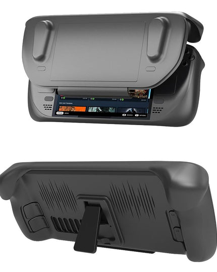 Steam Deck Protective Case & Cover Set With Bracket - Black-1915196946772004865