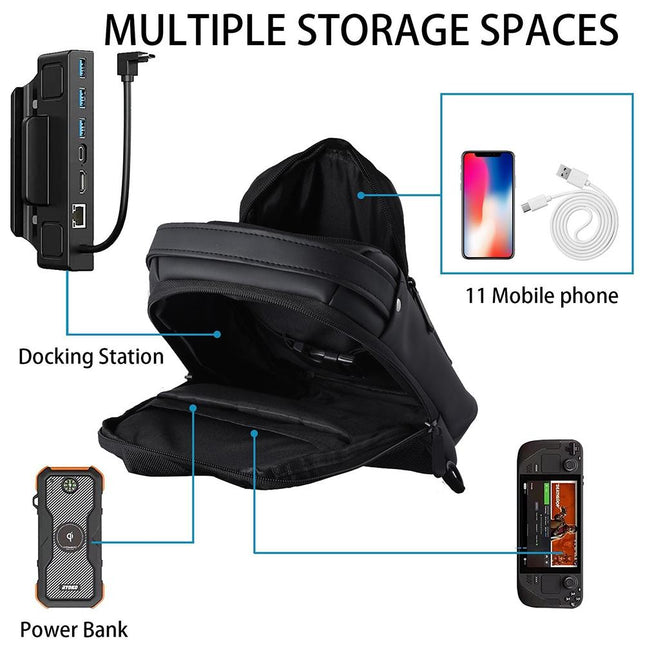 Steam Deck Crossbody Carry Bag - Black-1915196905344864260