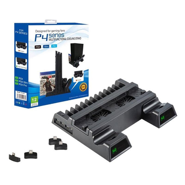 Vertical Cooling Stand With Dual Controller Charger For Ps4 - Black-1922443423512662021