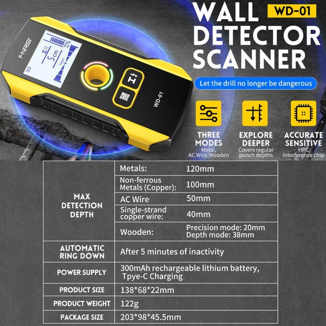 Multifunctional Wall Wire Detector - Load-Bearing Dark Line Scanner-1915197740372070404