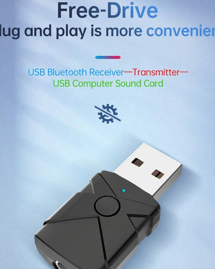 5-In-1 Usb Bluetooth 5.2 Car Receiver / Transmitter-1915197739776479237
