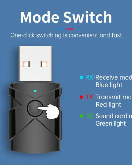 5-In-1 Usb Bluetooth 5.2 Car Receiver / Transmitter-1915197739776479240