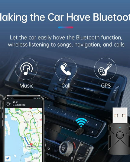 5-In-1 Usb Bluetooth 5.2 Car Receiver / Transmitter-1915197739776479241