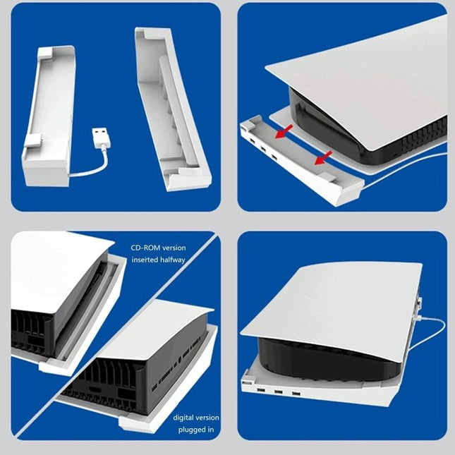 4-Port Usb Hub Base For Ps5 Horizontal Stand-1915197301094223878