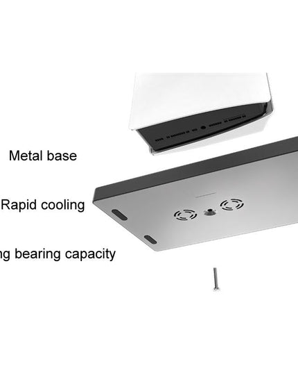 Ps5 Cooling Fan Base With Charging Stand And Disc Holder - Black-1915197143715549188