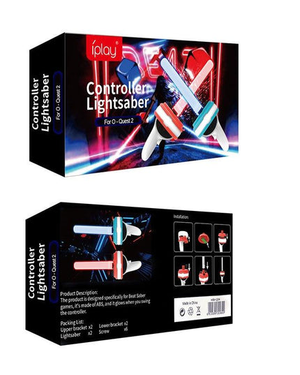 Meta Quest Handle Lightsaber Pair With Vr Motion Rhythm - Red / Blue-1915196807332368389