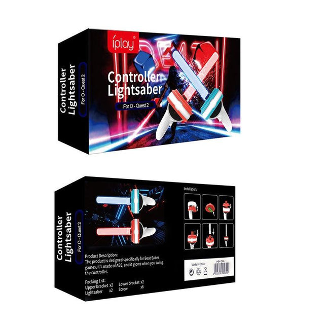 Meta Quest Handle Lightsaber Pair With Vr Motion Rhythm - Red / Blue-1915196807332368389
