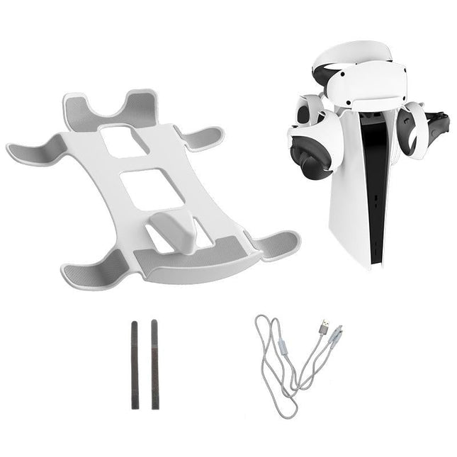 Ps5 / Psvr2 Headphone Storage Bracket With Charging Cable And Indicator Light - White-1915196964123840512