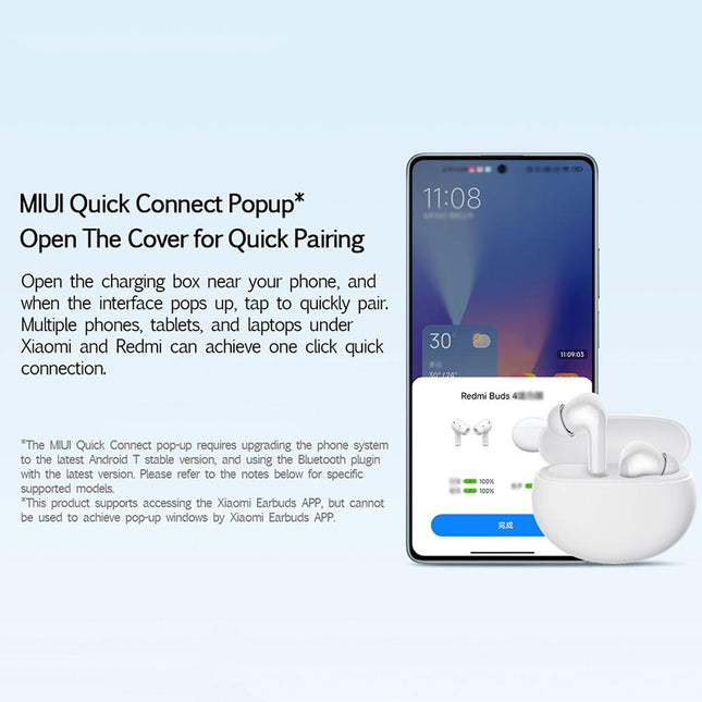 Waterproof Redmi Buds 4 Vitality Wireless Earphone With Bluetooth Calling And Noise Reduction - White-1915196832456249347