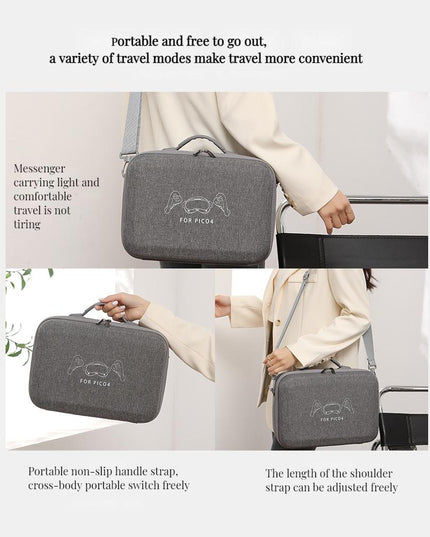 Compact Vr Storage Bag For Pico 4 - Hard Shell-1915197574793531397