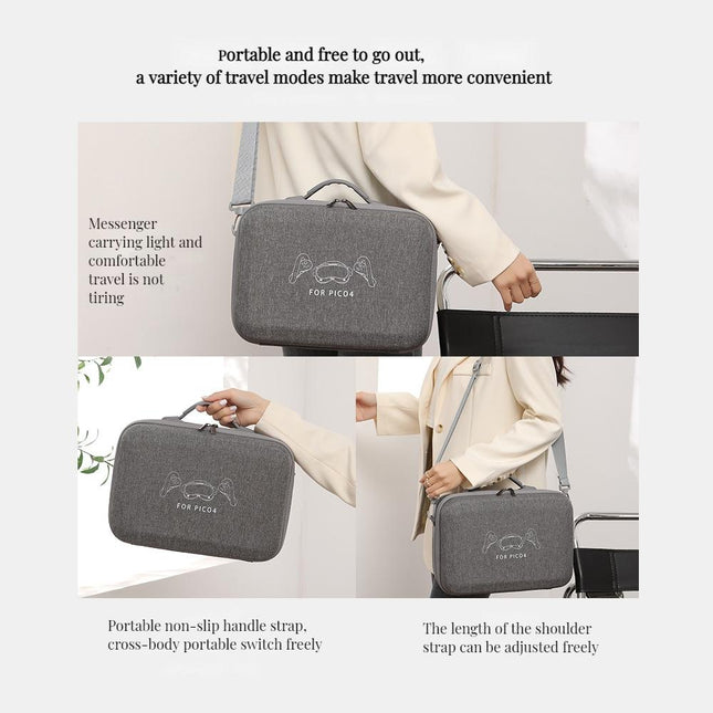 Compact Vr Storage Bag For Pico 4 - Hard Shell-1915197574793531397