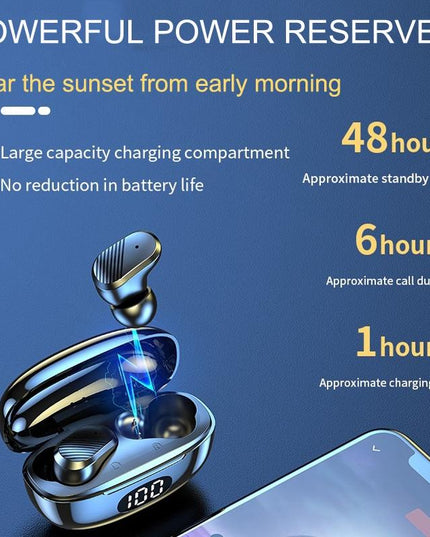 Wireless In-Ear Gaming Earphones With Digital Display - Black-1915196852702154755