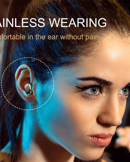 Wireless In-Ear Gaming Earphones With Digital Display - Black-1915196852702154757