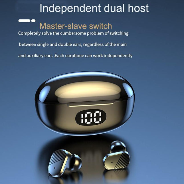 Wireless In-Ear Gaming Earphones With Digital Display - Black-1915196852702154761
