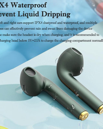 Wireless In-Ear Earphones With Long Battery Life - Bluetooth 5.0 Blue-1915196867487076356