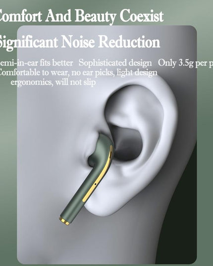 Wireless In-Ear Earphones With Long Battery Life - Bluetooth 5.0 Blue-1915196867487076357