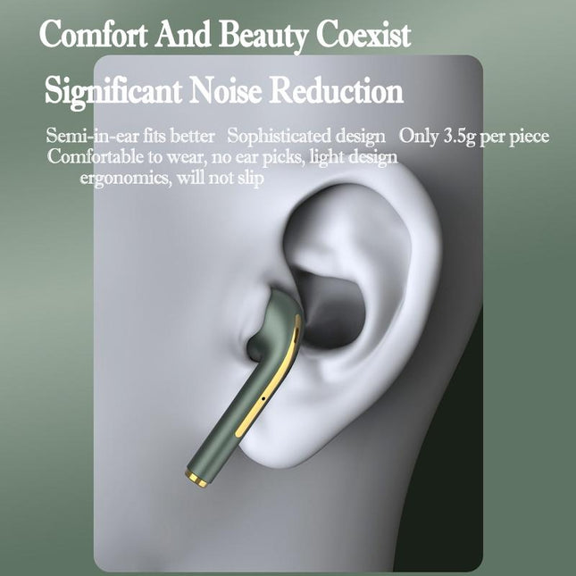 Wireless In-Ear Earphones With Long Battery Life - Bluetooth 5.0 Blue-1915196867487076357