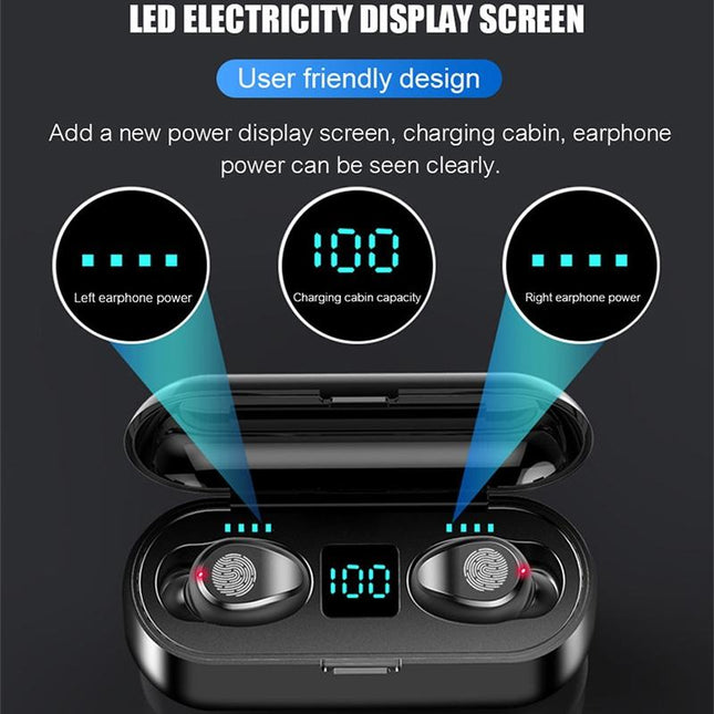Wireless In-Ear Bluetooth Headset With Noise Reduction And Long Battery Life - Black-1915197147872104450