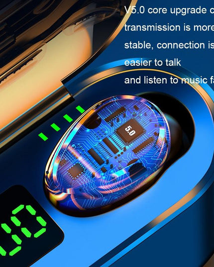 Wireless In-Ear Bluetooth Headset With Noise Reduction And Long Battery Life - Black-1915197147872104451