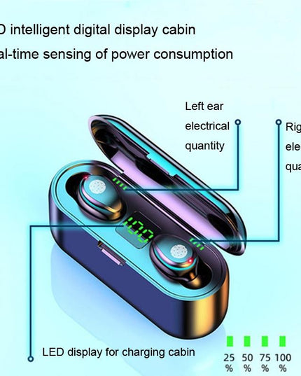 Wireless In-Ear Bluetooth Headset With Noise Reduction And Long Battery Life - Black-1915197147872104454