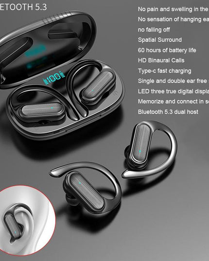 Wireless Noise-Cancelling Bluetooth Earbuds With Led Display - Blue-1915196694790803457