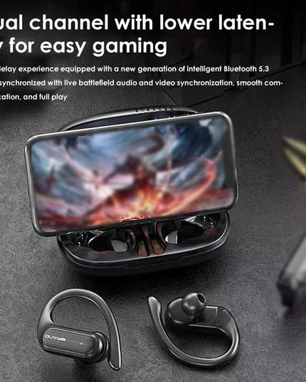Wireless Noise-Cancelling Bluetooth Earbuds With Led Display - Blue-1915196694790803462