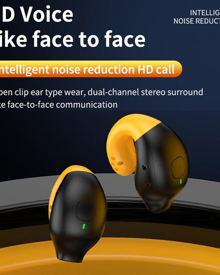 Wireless Ear Clip Bluetooth Headset With Led Display - Noise Reduction-1915196861329838083