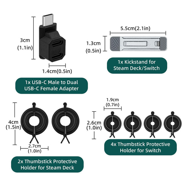 8-Piece Raptor Protection Kit For Nintendo Switch And Steam Deck - Universal Fit-1915196911346913281