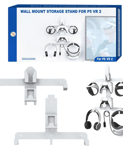 Wall Storage Bracket For Ps5 Vr2 Helmet / Headset / Handle / Remote Control - White-1915196827033014278