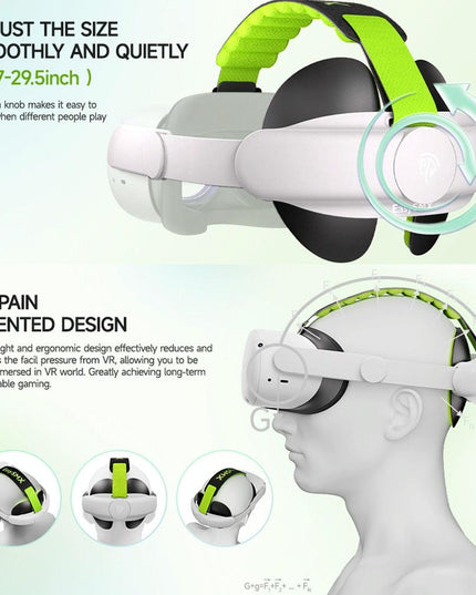 Adaptive Head Strap For Meta Quest 2 Vr With Adjustable Pads-1915196686578356226