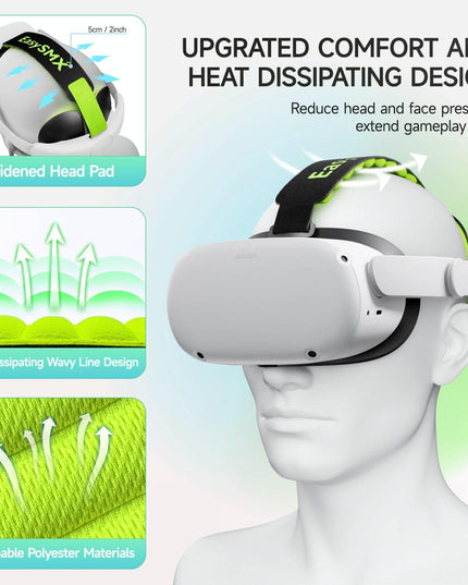 Adaptive Head Strap For Meta Quest 2 Vr With Adjustable Pads-1915196686578356229