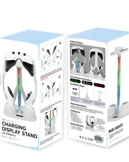 Vr Glasses Charging Base For Meta Quest 3 - Rgb Storage Bracket-1915196927583064069