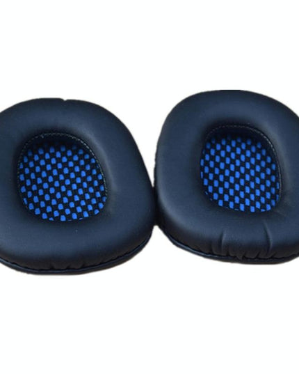 2-Pack Blue Leather Headset Covers For Sades Headphones-1915196844112220160