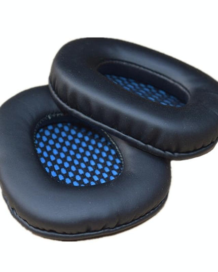 2-Pack Blue Leather Headset Covers For Sades Headphones-1915196844112220161