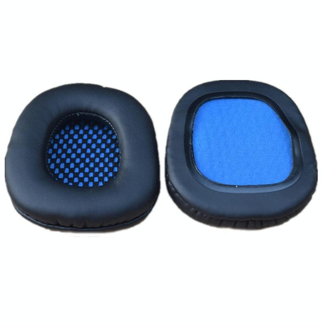 2-Pack Blue Leather Headset Covers For Sades Headphones-1915196844112220162