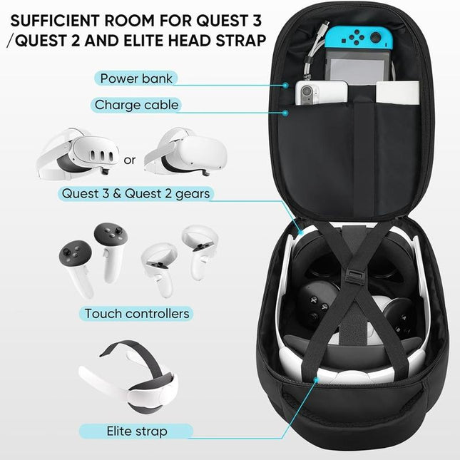 Meta Quest 3 Expandable Suitcase With Shoulder Straps-1922443405057724419