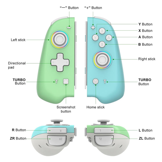 Vibrant Joycon Set With Colourful Light Switch-1915196904879296513