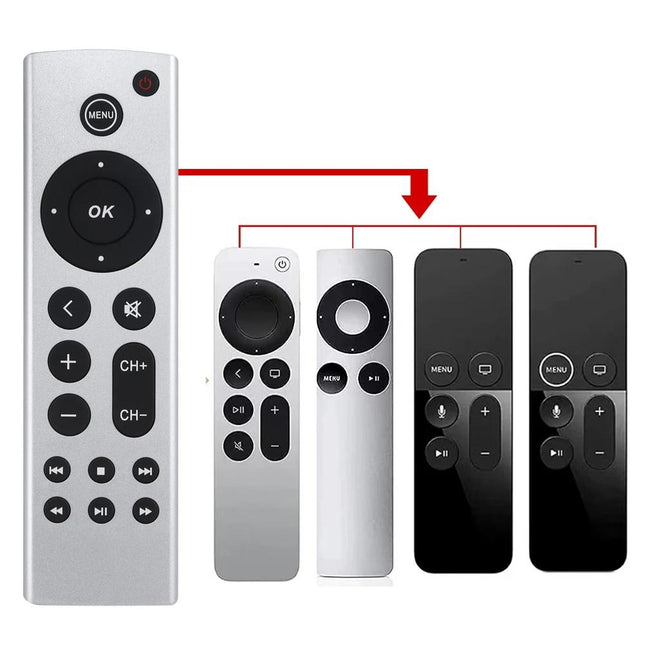 Silver Apple Tv Remote Control For 4K / Hd Without Voice-1922443393837961222