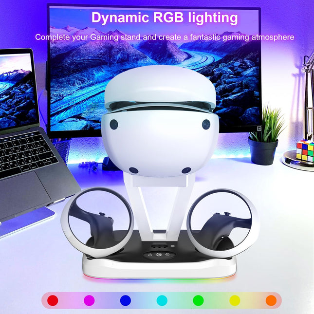 Playstation Magnetic Charging Base With Rgb Light And Storage Rack-1922443402604056580