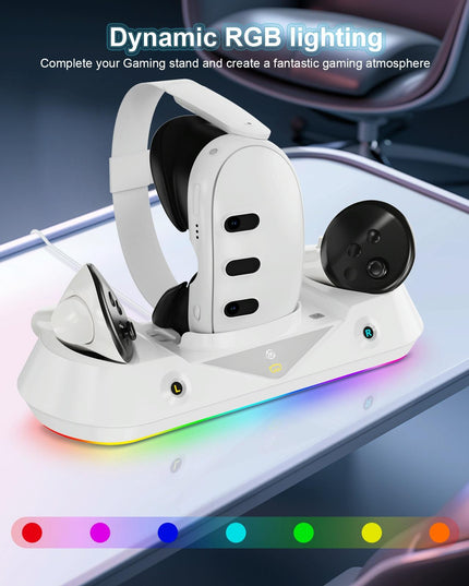 Vr Game Seat Charging Set With Magnetic Suction Base For Meta Quest 3 Glasses And Handle-1922443404533436419