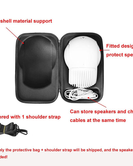 Shock-Absorbing Protective Bag For Devialet Phantom Ii Bluetooth Speaker - Black-1915197129010319363